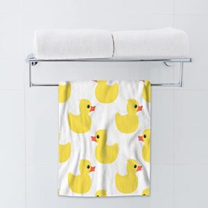 AOYEGO Duck Hand Towels Cute Animal Yellow Duck Toy for Baby Shower Kids Towel Highly Absorbent Soft Towel Kitchen Bath Decor for Women Men 15x30 Inch