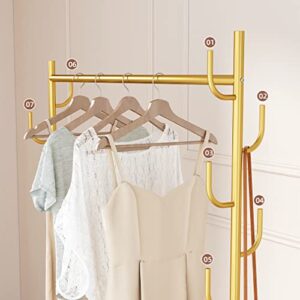 Thick forest Gold Clothing Rack Gold Clothes Rack Gold Garment Rack Heavy Duty Shoes Bags Gold Clothes Organizer Storage Shelves