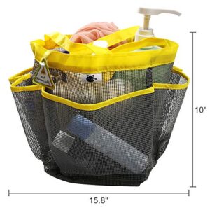 2 Pack Mesh Shower Caddy, Quick Dry Shower Tote Bag Hanging Toiletry with 2 Handles for Shampoo, Conditioner, Soap and Other Bathroom Accessories