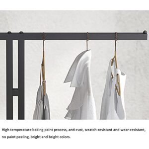 T-Shaped Boutique Metal Garment Display Stand, 2-Way Industrial Pipe Clothes Rack Modern Simple Commercial Heavy Duty Double Hanging Rods Clothing Rack,Retail Display Storage Clothes Hanging Shelf