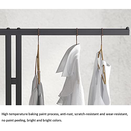 T-Shaped Boutique Metal Garment Display Stand, 2-Way Industrial Pipe Clothes Rack Modern Simple Commercial Heavy Duty Double Hanging Rods Clothing Rack,Retail Display Storage Clothes Hanging Shelf