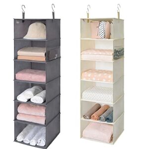 granny says bundle of 1-pack shelf organizer for closet & 1-pack closet hanging storage shelves