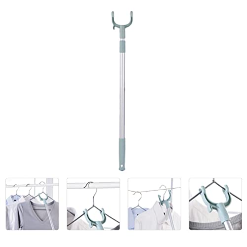 BESPORTBLE Closet Pole Closet Reacher Pole Clothing Hanger Shepherds Hook Telescoping Closet Pole Garment Poles for Closet Shelf Ceiling Closet Rod Extender Hanging