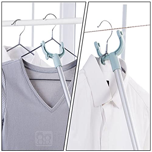 BESPORTBLE Closet Pole Closet Reacher Pole Clothing Hanger Shepherds Hook Telescoping Closet Pole Garment Poles for Closet Shelf Ceiling Closet Rod Extender Hanging