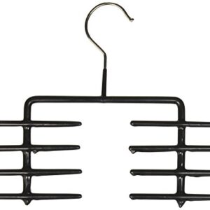 Mawa by Reston Lloyd Non-Slip Space Saving Butler Tie Hanger, Style KR, Set of 2, Black