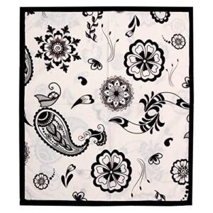 sapphire-web black persia paisley print pure cotton 1 piece kitchen towels 16 inch by 18 inch
