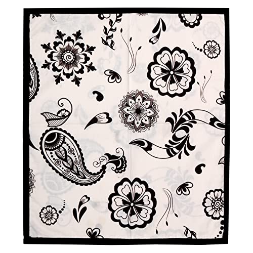 Sapphire-web Black Persia Paisley Print Pure Cotton 1 Piece Kitchen Towels 16 Inch by 18 Inch