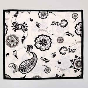 Sapphire-web Black Persia Paisley Print Pure Cotton 1 Piece Kitchen Towels 16 Inch by 18 Inch