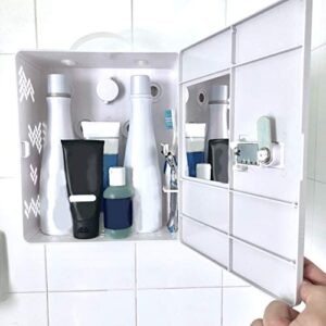 SHLOCKER Shower Caddy Locker Tote Best for Dorms, College, Coliving, Sharing Bathroom with Roommates or Family. Suction Cups, Lock, Mirror