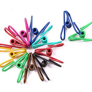 50pcs Steel Wire Clip,Colorful Vinyl-Coated Windproof Clothespin(Mixed Colors) by Alimitopia