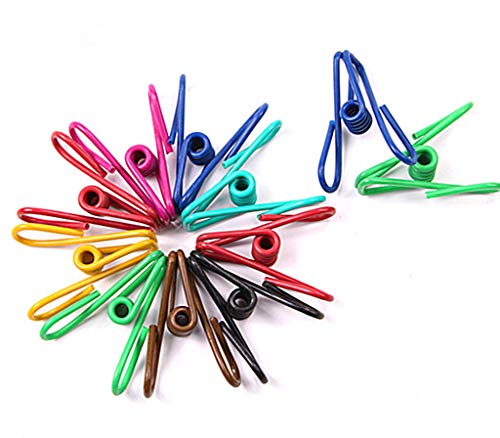 50pcs Steel Wire Clip,Colorful Vinyl-Coated Windproof Clothespin(Mixed Colors) by Alimitopia