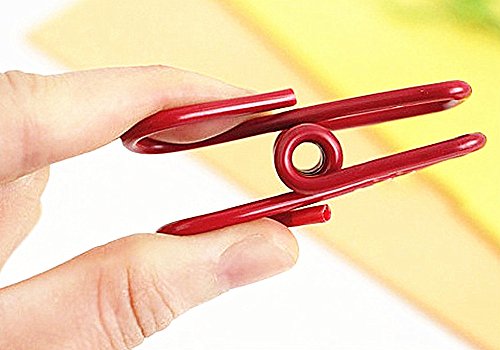 50pcs Steel Wire Clip,Colorful Vinyl-Coated Windproof Clothespin(Mixed Colors) by Alimitopia