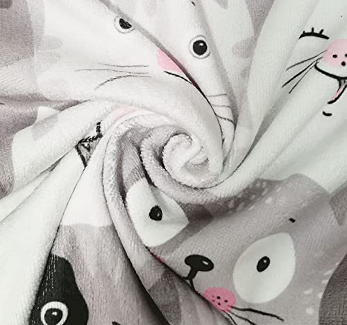 SLHETS Funny Grey Cats Hand Towel Cute Kittens with Different Expressions Small Bath Towel Soft Absorbent Towels for Bathroom/Kitchen Decoration Hotel Gym Spa Sweat Towels 13.6 * 29'