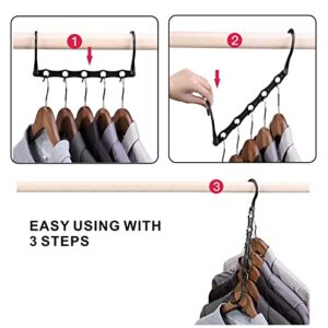 Closet Organizers and Storage, 12 Pack Multifunctional Closet Storage Organizer, Magic Closet Organization Clothes Hanger, for Heavy Clothes, Shirts, Pants, Dresses, Dorm Room Essentials