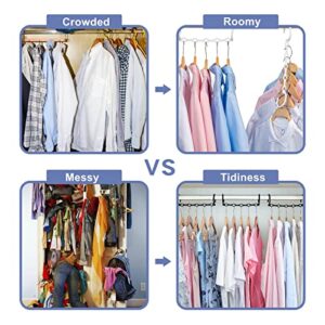 Closet Organizers and Storage, 12 Pack Multifunctional Closet Storage Organizer, Magic Closet Organization Clothes Hanger, for Heavy Clothes, Shirts, Pants, Dresses, Dorm Room Essentials