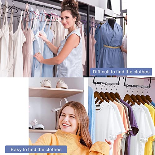Closet Organizers and Storage, 12 Pack Multifunctional Closet Storage Organizer, Magic Closet Organization Clothes Hanger, for Heavy Clothes, Shirts, Pants, Dresses, Dorm Room Essentials