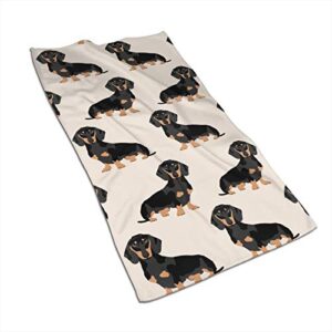 msguide doxie dachshund weiner dog pet dogs hand towels ultra soft highly absorbent bathroom towel multipurpose thin kitchen dish guest towel for hotel, gym and spa christmas decor (27.5" x 15.7")