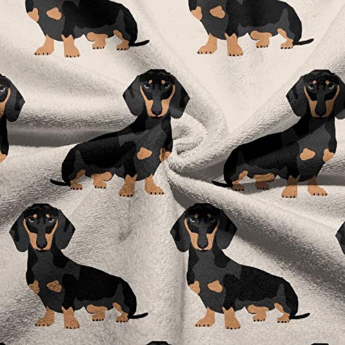 MSGUIDE Doxie Dachshund Weiner Dog Pet Dogs Hand Towels Ultra Soft Highly Absorbent Bathroom Towel Multipurpose Thin Kitchen Dish Guest Towel for Hotel, Gym and Spa Christmas Decor (27.5" x 15.7")