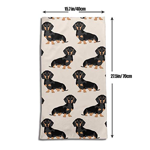 MSGUIDE Doxie Dachshund Weiner Dog Pet Dogs Hand Towels Ultra Soft Highly Absorbent Bathroom Towel Multipurpose Thin Kitchen Dish Guest Towel for Hotel, Gym and Spa Christmas Decor (27.5" x 15.7")