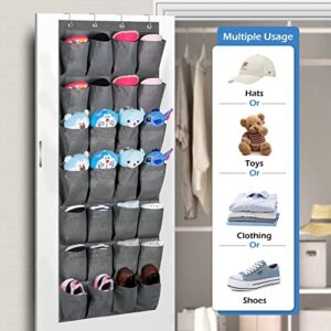 KEETDY 28 Large Pockets Over The Door Shoe Organizer and 12 Large Clear Pockets Hanging Shoe Organizer