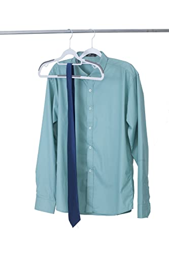 OranWood Gray Plastic Clothes Hangers 30pack Space Saving Coat Hanger,Non-Slip Pants Hanger,360° Swivel Hook Pants Hangers,0.2 inches Thickness, 16.5”L x 0.2”W x 8.6”H