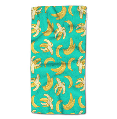 HGOD DESIGNS Hand Towel Banana,Colorful Fruits Banana Pattern Hand Towel Best for Bathroom Kitchen Bath and Hand Towels 30" Lx15 W