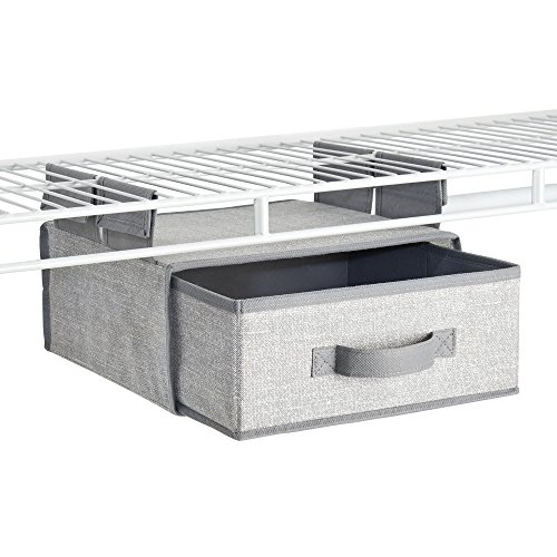 InterDesign Aldo Fabric Hanging Closet Storage Organizer, 1 Drawer