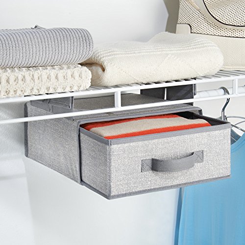 InterDesign Aldo Fabric Hanging Closet Storage Organizer, 1 Drawer