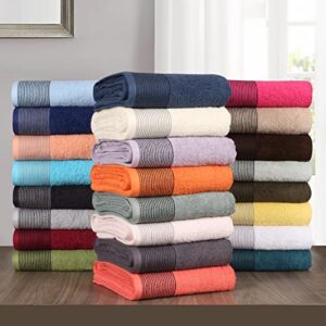 BELIZZI HOME 100% Cotton Ultra Soft 6 Pack Towel Set, Contains 2 Bath Towels 28x55 inchs, 2 Hand Towels 16x24 inchs & 2 Washcloths 12x12 inchs, Compact Lightweight & Highly Absorbant - Teal