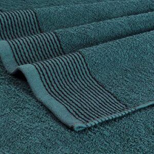 BELIZZI HOME 100% Cotton Ultra Soft 6 Pack Towel Set, Contains 2 Bath Towels 28x55 inchs, 2 Hand Towels 16x24 inchs & 2 Washcloths 12x12 inchs, Compact Lightweight & Highly Absorbant - Teal