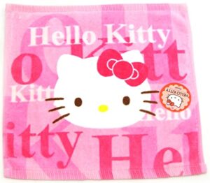 kitty hello lovely hand towel brand new 11.8 x 11.8 100% cotton sanrio kids girl