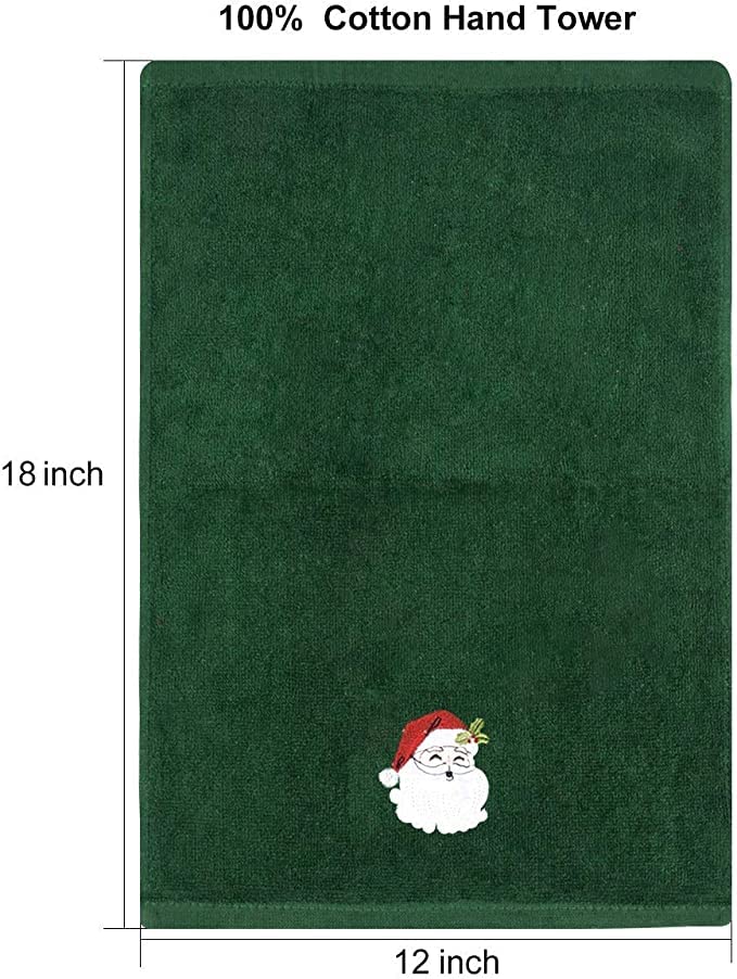 Christmas Hand Towels for Kitchen and Bathroom , 12x18 100% Cotton, High Absorbency, Christmas Holiday Decorative Dishwashing Towels Hand Towels 6-Pack Gift Set