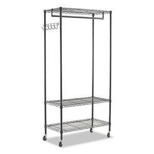 Alera ALEGR363618BL 30 Garments Wire Shelving Garment Rack - Black