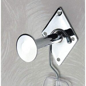 dressing room hook 3" rod with disc wallmount