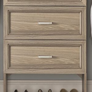 ClosetMaid SuiteSymphony Wood Drawer, Add On Accessory Shaker Style, for Storage, Closet, Clothes, x 10” Size for 25 in. Units, Natural Gray/Satin Nickel, 25" X 10"