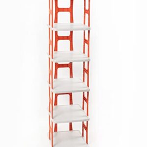 JIARU I Shoe Storage, 6-8-Tier Shoe Rack Organizer Storag ebookshelf, Sturdy Shoes Shelf Storage Cabinet for Entryway Bedroom and Hallway (Orange, Layer 6)