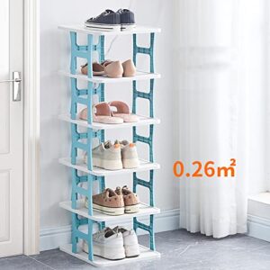 JIARU I Shoe Storage, 6-8-Tier Shoe Rack Organizer Storag ebookshelf, Sturdy Shoes Shelf Storage Cabinet for Entryway Bedroom and Hallway (Orange, Layer 6)