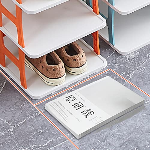 JIARU I Shoe Storage, 6-8-Tier Shoe Rack Organizer Storag ebookshelf, Sturdy Shoes Shelf Storage Cabinet for Entryway Bedroom and Hallway (Orange, Layer 6)