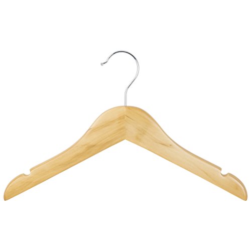 Richards Homewares Imperial Juvenile Kids Shirt and Coat Hanger, 6-Piece Set, Natural