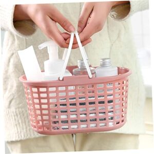 3pcs Storage Tote Basket Toiletry Bag with Handle Dorm Organizers for Portable Organizer Handles Plastic Baskets Bin Shelf College Bathroom Kitchen Caddy Supplies Pantry Shower