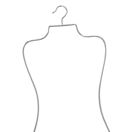 Generic Wire Body Shape Display Hanger, Dress Wardrobe Organizer Bathing Suit Coat Metal Rack for Kids Unisex Store Accessories Bedroom , Argent