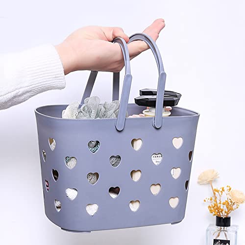 WeiMeet 4 Pieces Portable Shower Caddy Basket Bathroom Shower Organizer Basket Organizer Bin Plastic Storage Caddy Basket with Handle for College, Dorm, Bathroom, Garden, Cleaning Supplies