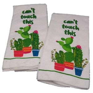 topnotch outlet kitchen towels - bar towel - towel linen set (2 pc) adorable can't touch this cactus towel set - dish towel - man cave - kitchen decorations