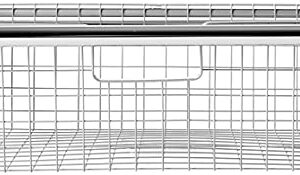 Rubbermaid Configurations Deluxe Custom Closet Organizer System Kit, 4-to-8-Foot, Titanium, FG3H8900TITNM & 3J05 Configurations Sliding Wire Basket, Titanium(FG3J0501TITNM)