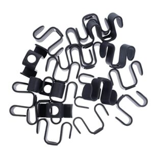 doitool 20pcs double sided hanger hook hangers for clothes metal s hooks cabinet hook hanger extender clips connecting buckle hook space saving clothes hooks metal hanger connector hooks