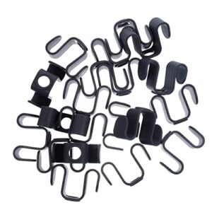 DOITOOL 20pcs Double Sided Hanger Hook Hangers for Clothes Metal s Hooks Cabinet Hook Hanger Extender Clips Connecting Buckle Hook Space Saving Clothes Hooks Metal Hanger Connector Hooks