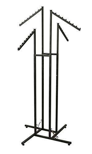 SSWBasics 4-Way Clothing Rack with Slanted Arms - Boutique Vintage Finish