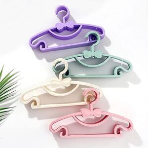 10pcs Kid Hanger Kids Clothes Hanger Racks Portable Plastic Display Hangers Windproof Children Coats Hanger Baby Clothing Organizer (Purple)