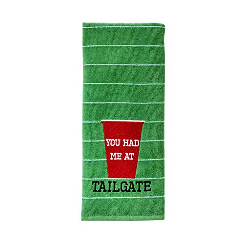 SKL Home You Had Me at Tailgate Hand Towel Set, Green 2 Count