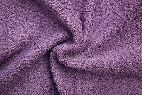 Adobella 6 Premium Turkish Bath Collection Hand Towels, 100% Combed Turkish Cotton, 600 GSM, Super Plush, Ultra Absorbent, Supreme Comfort, Includes 6 Towels, 16 x 28 inch, Purple (Set of 6)